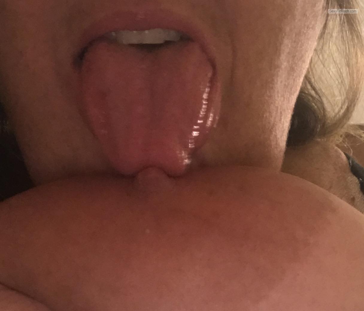 Tit Flash: My Extremely Big Tits (Selfie) - Hugetits4u from United States